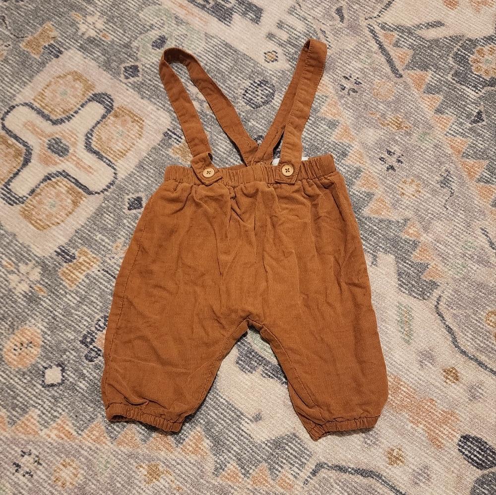 Zara Baby boy suspender trousers pants overalls corduroy